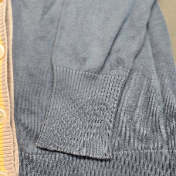 🐊 Lacoste Blue V-Neck Button Cardigan | Size 38 (Small) - Picture 7 of 16